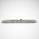 5.66ct Lab Grown Diamond Tennis Bracelet Rhodium Plated Sterling Silver